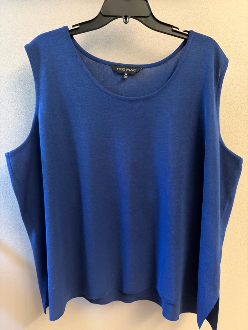 Ming Wang Royal Blue Sleeveless Knit Shell